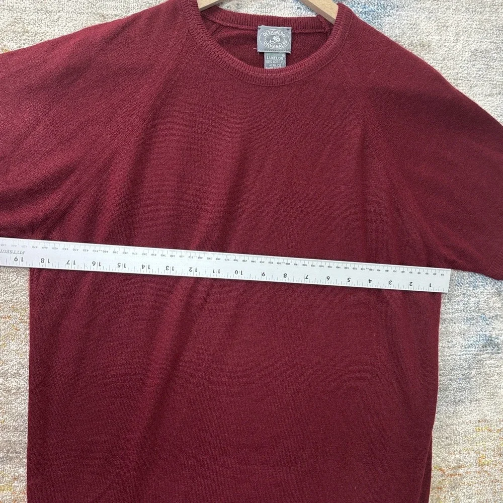 Designers Originals Vintage Burgundy Knit Sweater Cardigan Twinset Size 40 Large